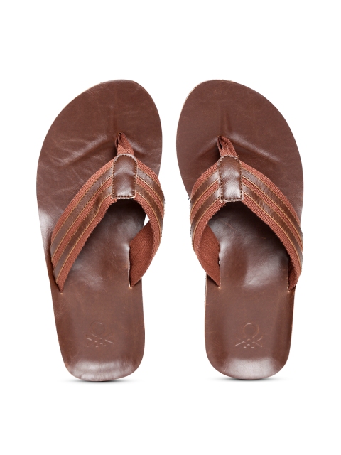 United Colors of Benetton Men Brown Flip-Flops