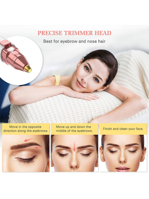 PAINLESS 2-in-1 Facial & Eyebrow Hair Remover - White - Image 3