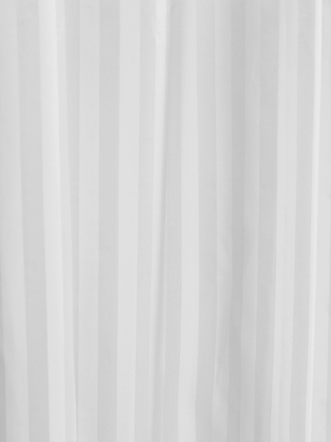OBSESSIONS White Solid Hilton Shower Curtain - Image 3