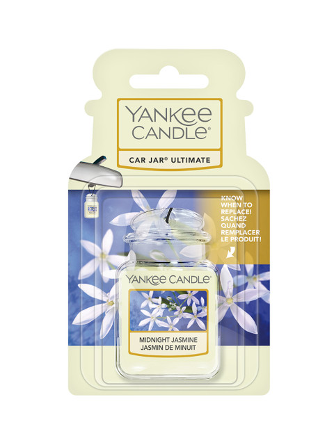 YANKEE CANDLE White & Blue Midnight Jasmine Car Jar Air Freshener - Image 2
