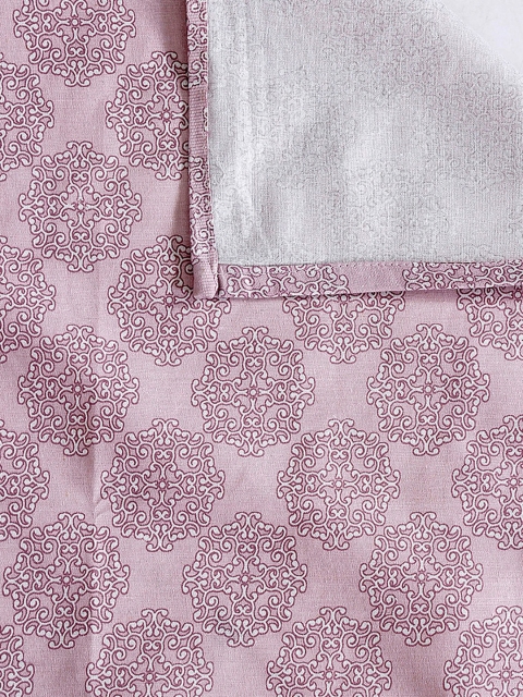 SWAYAM Sparkle Pink Floral 144 TC Double Bedsheet Set - Image 3
