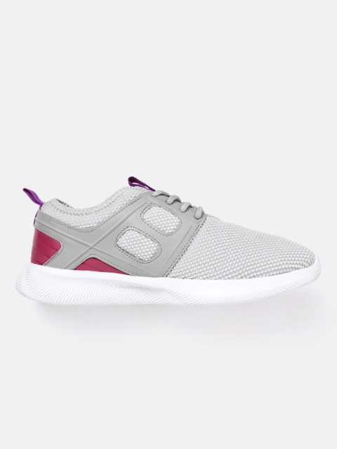 HRX by Hrithik Roshan Unisex Grey Woven Design Walking Shoes - Image 2