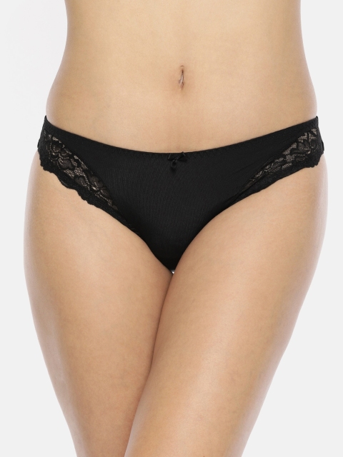 Jockey Women Black Solid Bikini Briefs 1813-0105