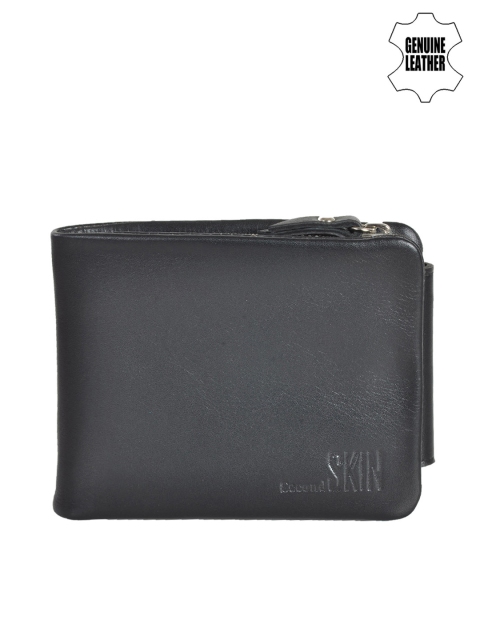 Second SKIN Men Black Genuine Leather Wallet