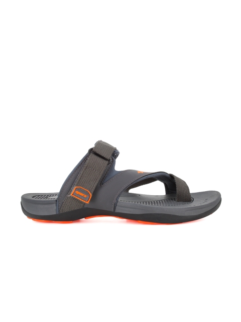 Sparx Men Charcoal Grey Solid One-Toe Comfort Sandals - Image 3