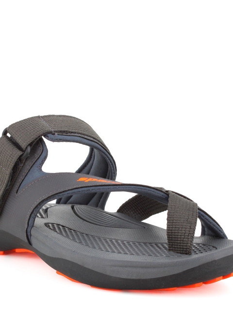 Sparx Men Charcoal Grey Solid One-Toe Comfort Sandals - Image 5