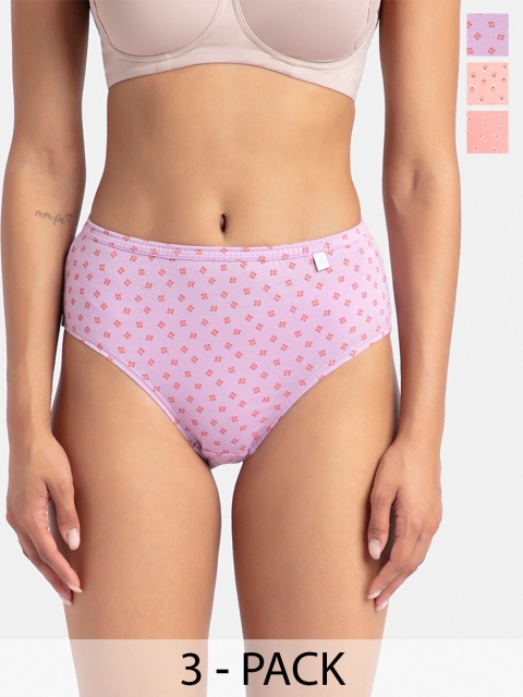 Jockey Pack of 3 Medium Coverage Super Combed Cotton StayFresh Bikini-1410