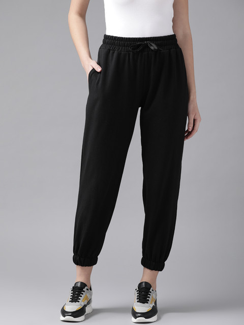 Roadster Women Black Solid Joggers