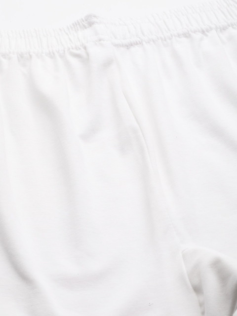 Lady Lyka Womens White Cotton Spandex C-Shorts - C-SHORTS-NU-WHT - Image 5