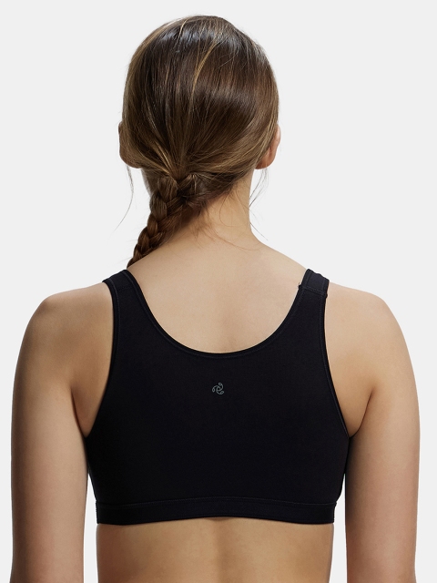 Jockey Wirefree Non Padded Combed Cotton Full Coverage Slip-On Active Bra-1376 - Image 3