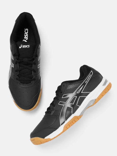 ASICS Men Black Gel-Courtmov Solid Running Shoes with Perforation Detail - Image 2
