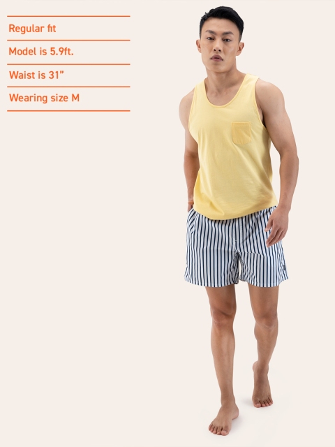 DAMENSCH Men Pack of 2 Striped Ultra-Light Cotton Boxer Shorts - DAM-STP-LBX-CSW-CR - Image 6