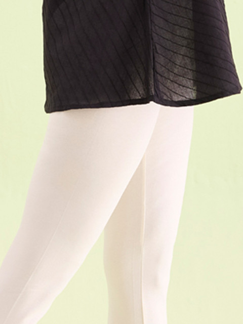 Go Colors Women Cream-Coloured Solid Ankle-Length Leggings - Image 5