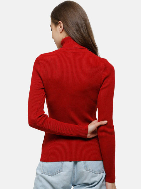 98 Degree North Women Red Turtle Neck Pullover - Image 4