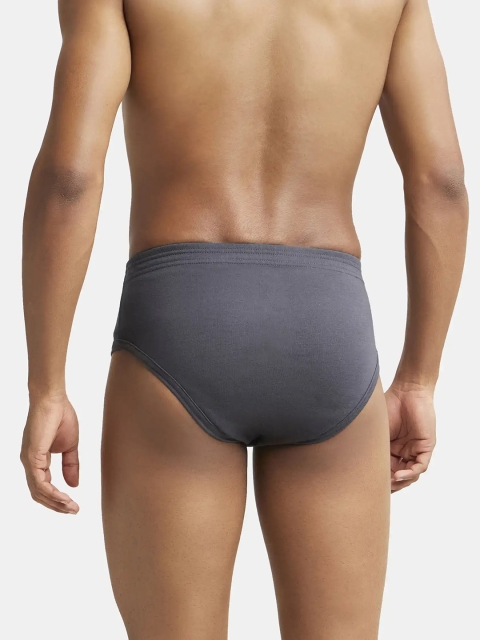 Jockey Pack Of 2 Super Combed Cotton Rib Solid Brief with StayFresh Treatment-1009 - Image 3