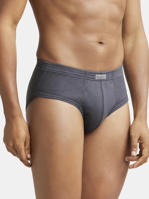 Jockey Pack Of 2 Super Combed Cotton Rib Solid Brief with StayFresh Treatment-1009 - Image 2