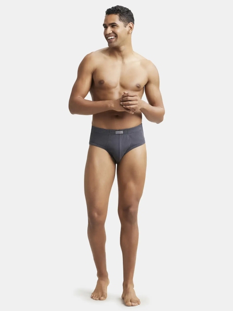 Jockey Pack Of 2 Super Combed Cotton Rib Solid Brief with StayFresh Treatment-1009 - Image 4