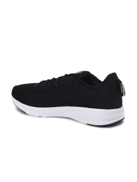 Puma Unisex Black & White Textile Running Shoes - Image 2