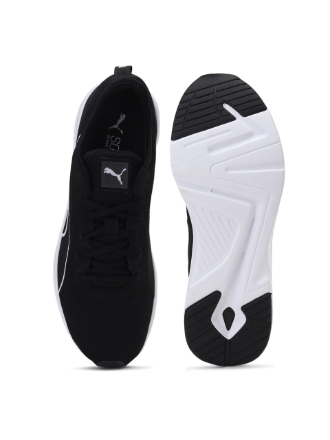 Puma Unisex Black & White Textile Running Shoes - Image 4