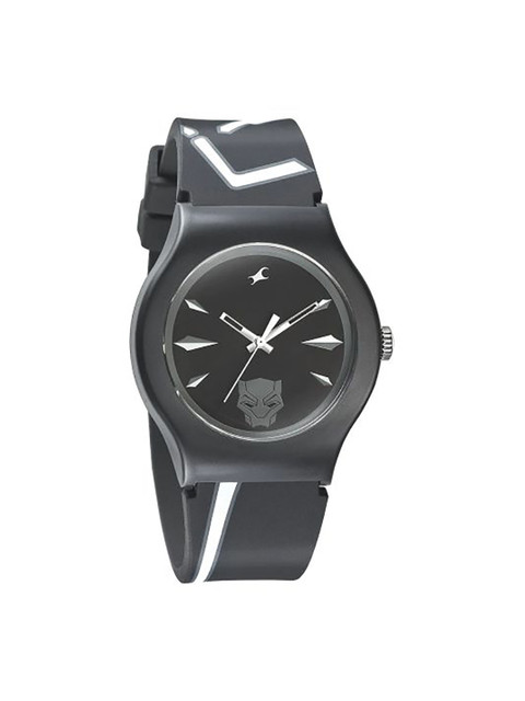 Fastrack Unisex Black Dial & Straps Marvel Avengers Black Panther Analogue Watch 9915PP95