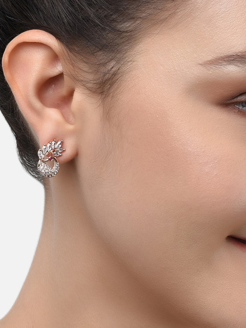 AMI Rose Gold Set of 2 Contemporary Stud Earrings - Image 3