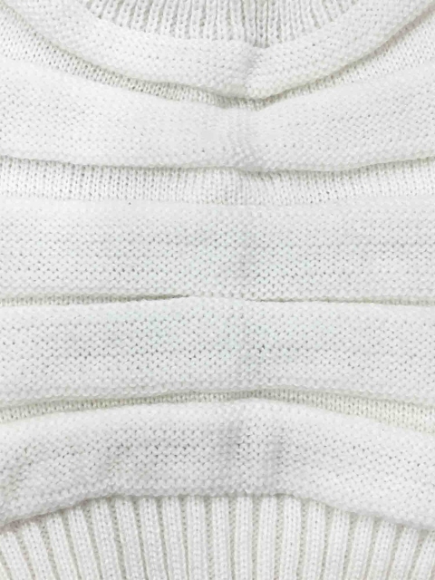Gajraj Unisex White Knitted Woolen Slouchy Beanie - Image 4