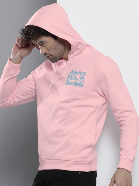 The Indian Garage Co Men Pink Hooded Sweatshirt - Image 3