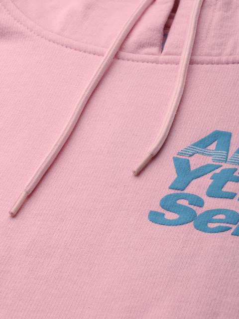 The Indian Garage Co Men Pink Hooded Sweatshirt - Image 2