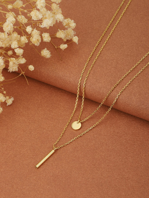 Carlton London Gold-Plated Layered Necklace