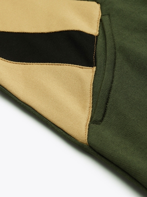 Alcis Women Olive Green Mustard Colourblocked Sporty Jacket - Image 7