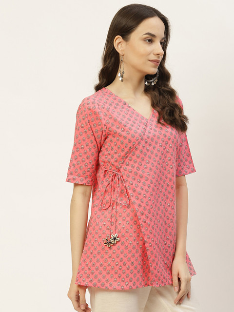 FABRIC FITOOR Pink Floral Regular Top - Image 3