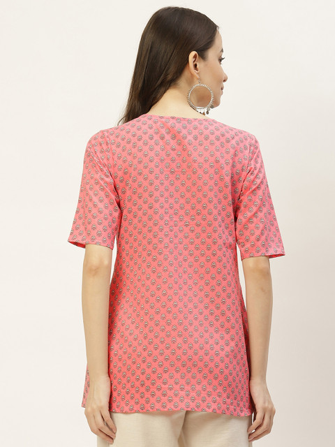 FABRIC FITOOR Pink Floral Regular Top - Image 4