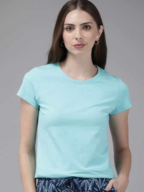 Van Heusen Women Crew Neck Short Sleeve Lounge T-Shirt