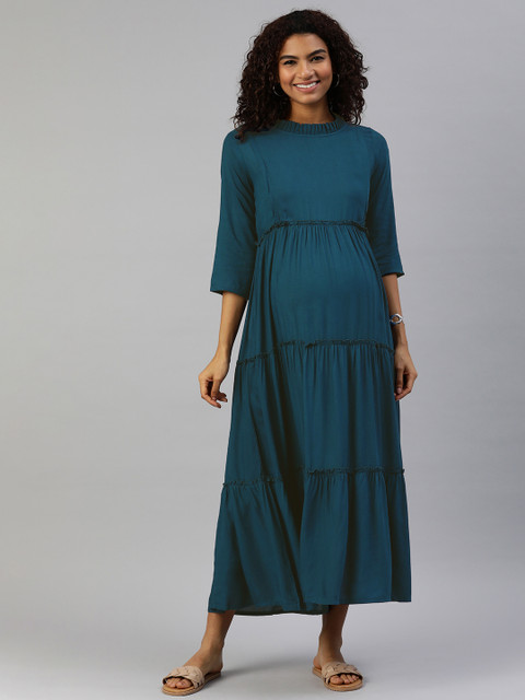 MomToBe Maternity Tiered Maxi Dress