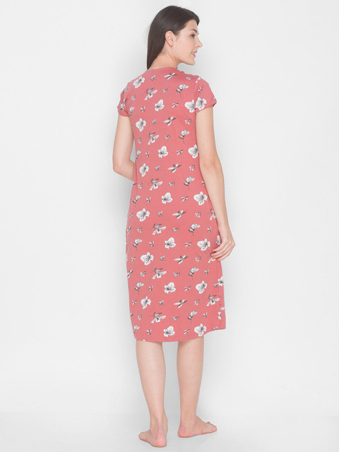 AV2 Pink Printed Maternity Short Nightdress - Image 5