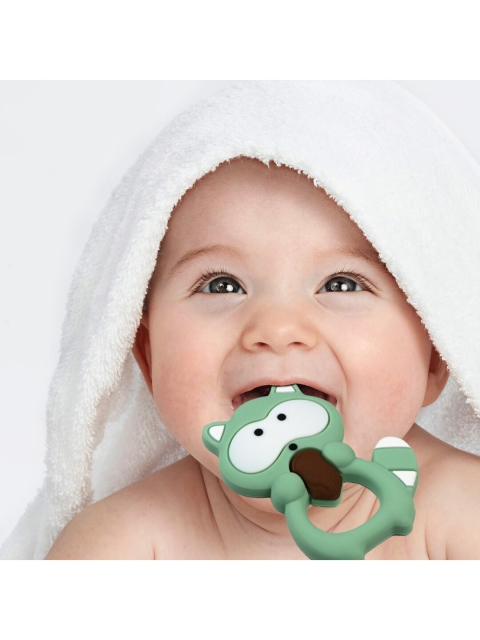 GUCHIGU Infant Kids Green & White Printed Teethers - Image 7