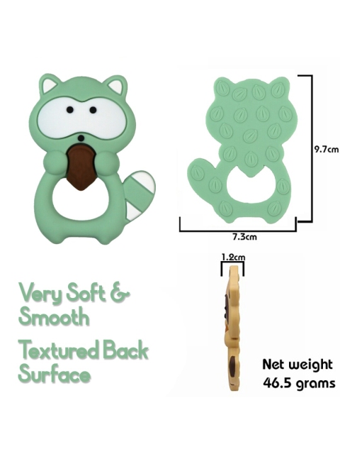 GUCHIGU Infant Kids Green & White Printed Teethers - Image 4