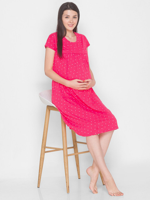 AV2 Pink Printed Nightdress