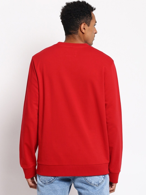 Lee Men Red Cotton Sweatshirt - Image 4