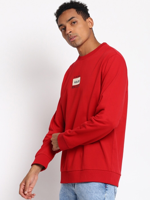 Lee Men Red Cotton Sweatshirt - Image 3