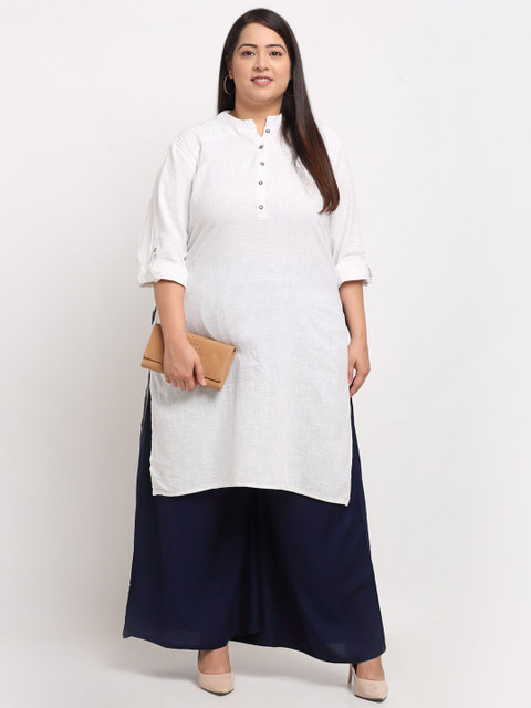 TAG 7 PLUS Women Navy Blue Flared Ethnic Palazzos - Image 4