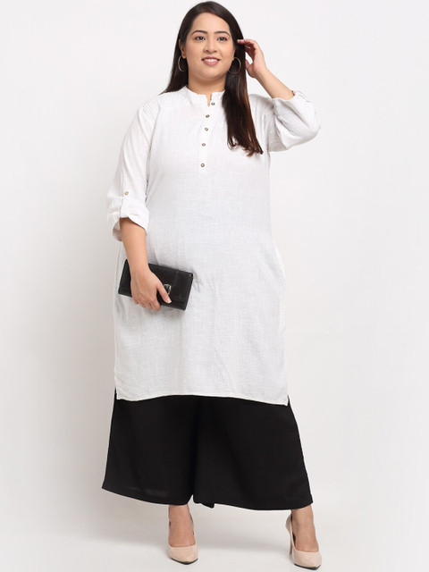 TAG 7 PLUS Women Black Flared Plus Size Ethnic Palazzos - Image 4
