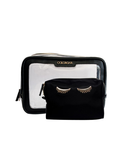 Colorbar Black Set of 2 Lips & Lashes Box Pouch