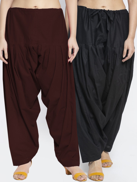 GRACIT Women Pack Of 2 Solid Cotton Salwar