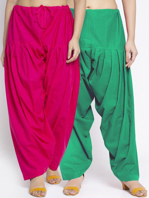 GRACIT Women Pack Of 2 Solid Cotton Salwars