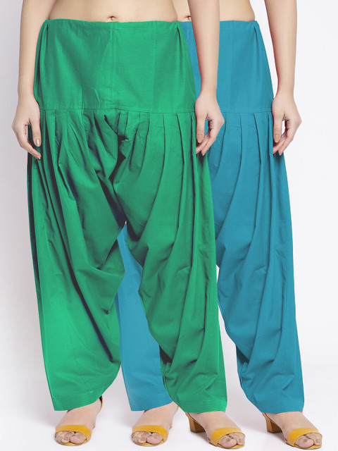 GRACIT Women Pack Of 2 Solid Cotton Salwars