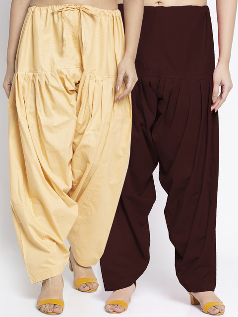 GRACIT Women Pack Of 2 Solid Cotton Salwar