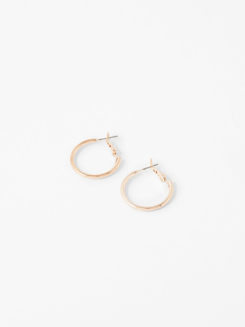Accessorize Rose Gold Contemporary Hoop Earrings