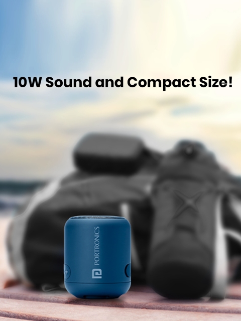 Portronics SoundDrum1-10W Portable Speaker with Bluetooth, TWS and Inbuilt-FM (Black) - Image 4