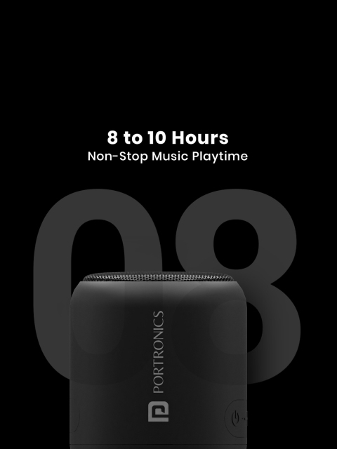 Portronics Black Portable Speaker with Bluetooth POR-1288 - Image 3